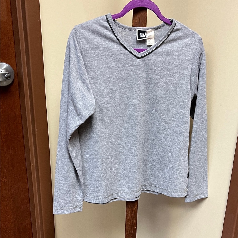 The North Face Gray V-Neck Top